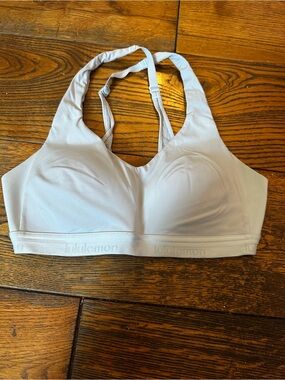 lululemon athletica Light Gray Strappy Sports Bra
